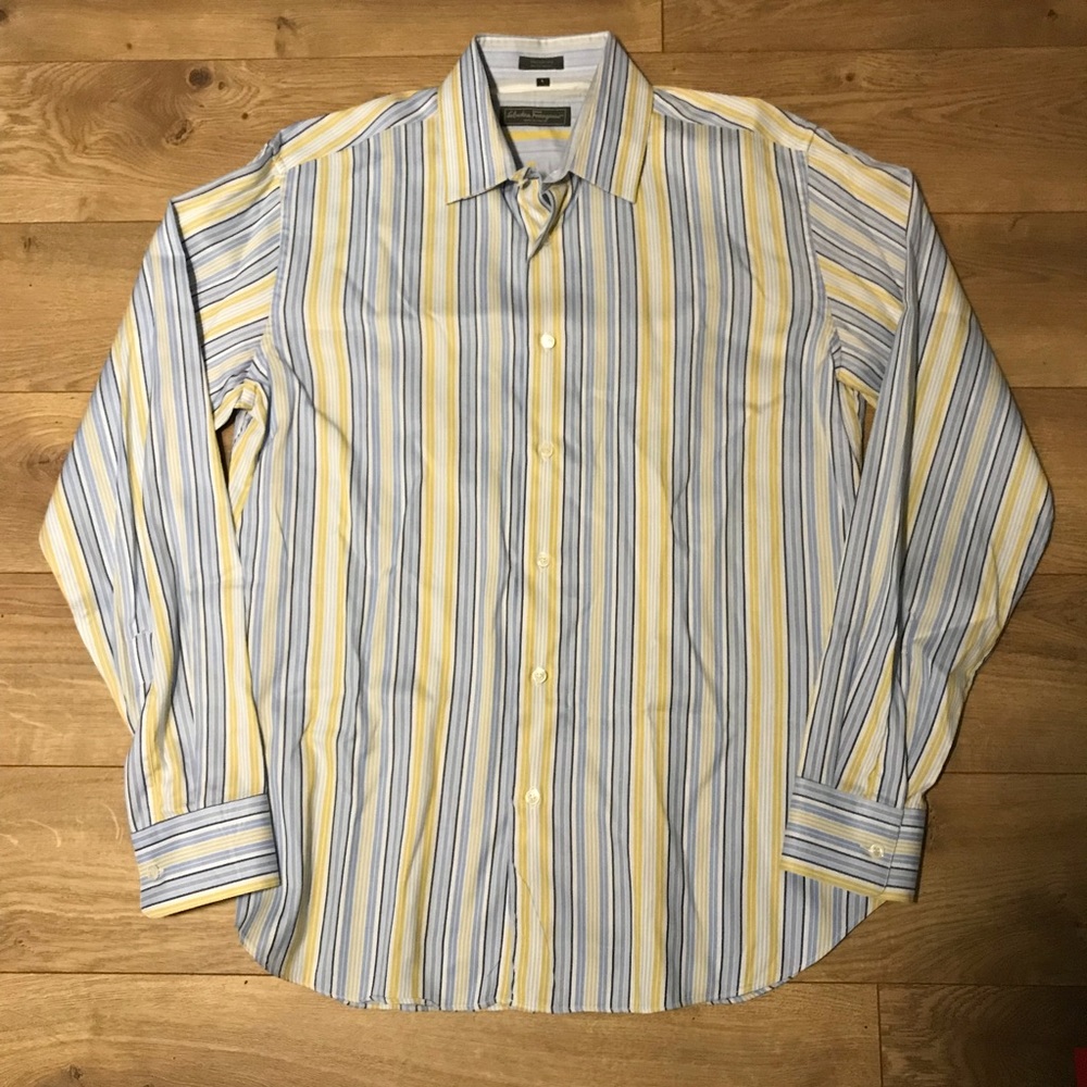 Salvatore Ferragamo Striped Button Down Shirt